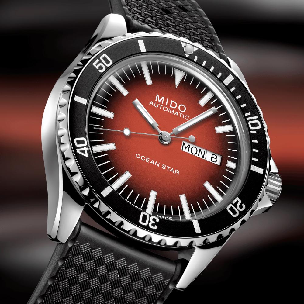 MIDO Ocean Star Tribute Gradient Automatic 40.5mm Silver Stainless Steel Black Rubber Strap M026.830.17.421.00 - 6