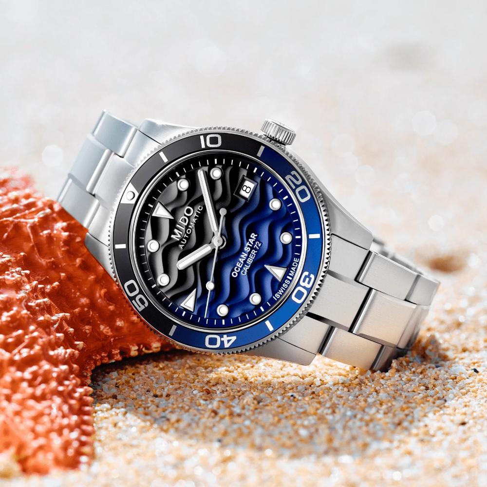 MIDO Ocean Star 39 Blue Gradient Dial Automatic 39mm Silver Stainless Steel Bracelet M026.907.11.041.00 - 7