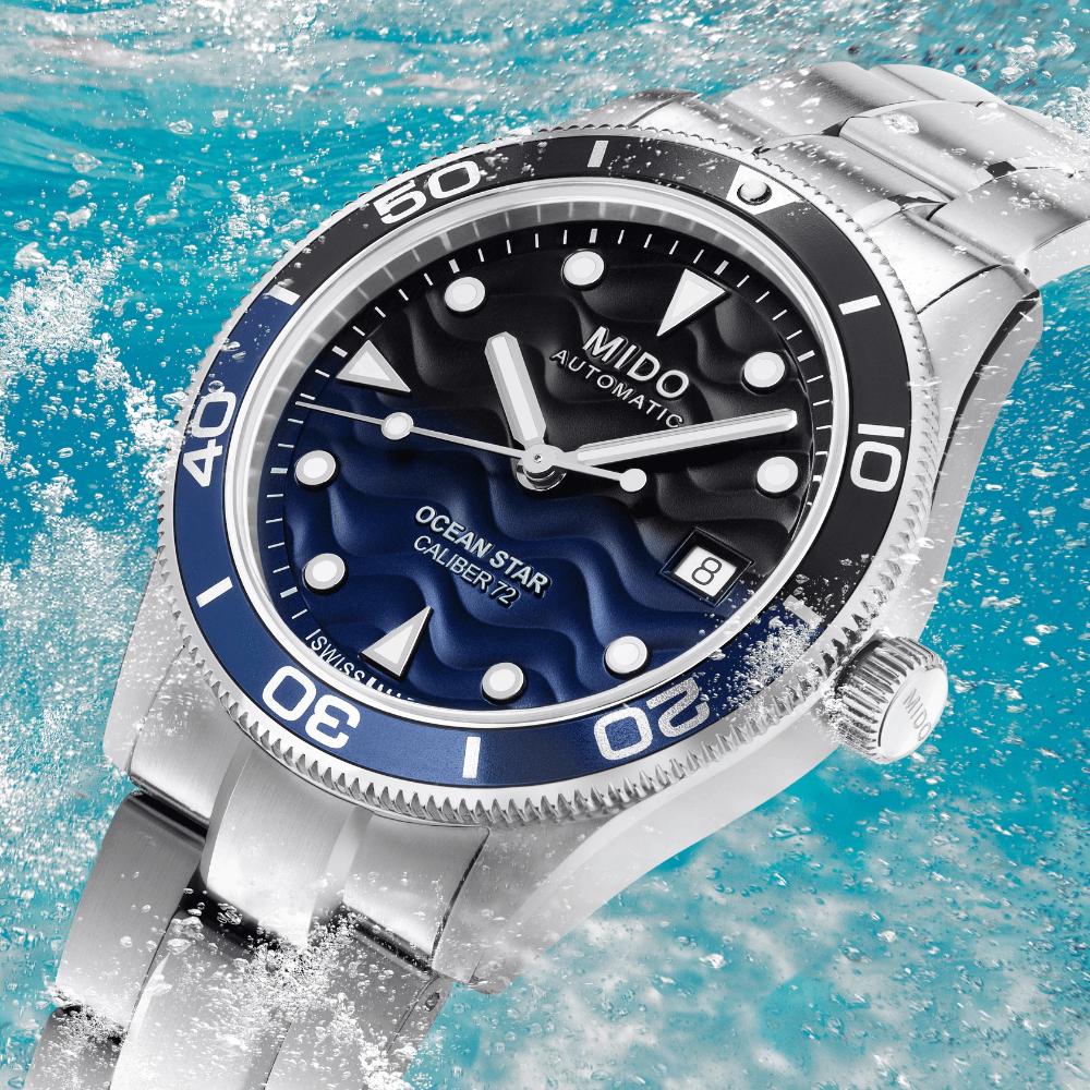 MIDO Ocean Star 39 Blue Gradient Dial Automatic 39mm Silver Stainless Steel Bracelet M026.907.11.041.00 - 8