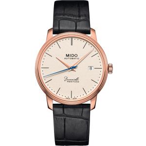 MIDO Baroncelli Heritage Automatic 39mm Rose Gold Stainless Steel Black Leather Strap M027.407.36.260.00 - 10607