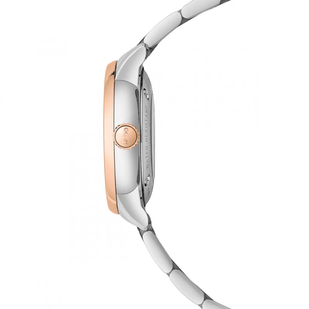 MIDO Baroncelli Signature Lady 30mm Rose Gold & Silver Stainless Steel Bracelet M037.207.21.031.00