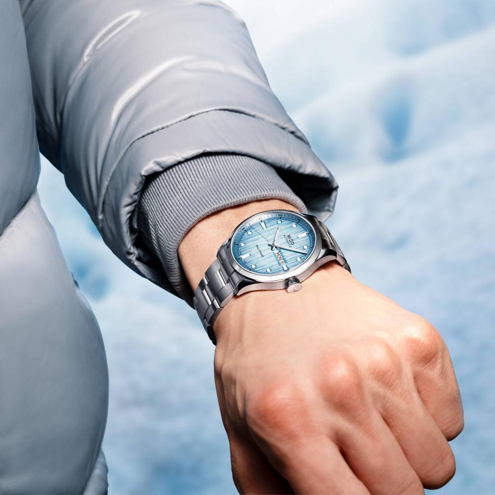 MIDO Multifort M Freeze Blue Gradient Dial 42mm Silver Stainless Steel Bracelet M038.430.11.041.00