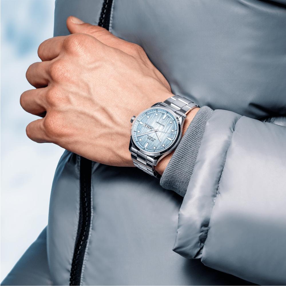 MIDO Multifort M Freeze Blue Gradient Dial 42mm Silver Stainless Steel Bracelet M038.430.11.041.00 - 6