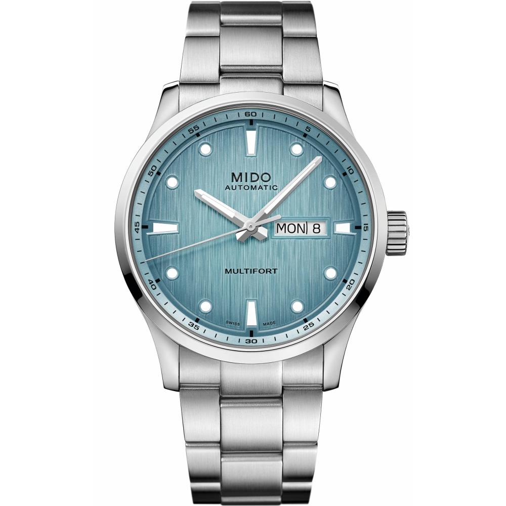 MIDO Multifort M Freeze Blue Gradient Dial 42mm Silver Stainless Steel Bracelet M038.430.11.041.00