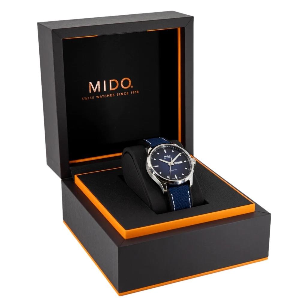 MIDO Multifort M Blue Dial 42mm Silver Stainless Steel Blue Fabric Strap M038.430.17.041.00 - 7