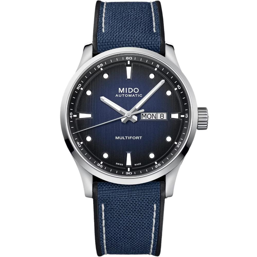 MIDO Multifort M Blue Dial 42mm Silver Stainless Steel Blue Fabric Strap M038.430.17.041.00