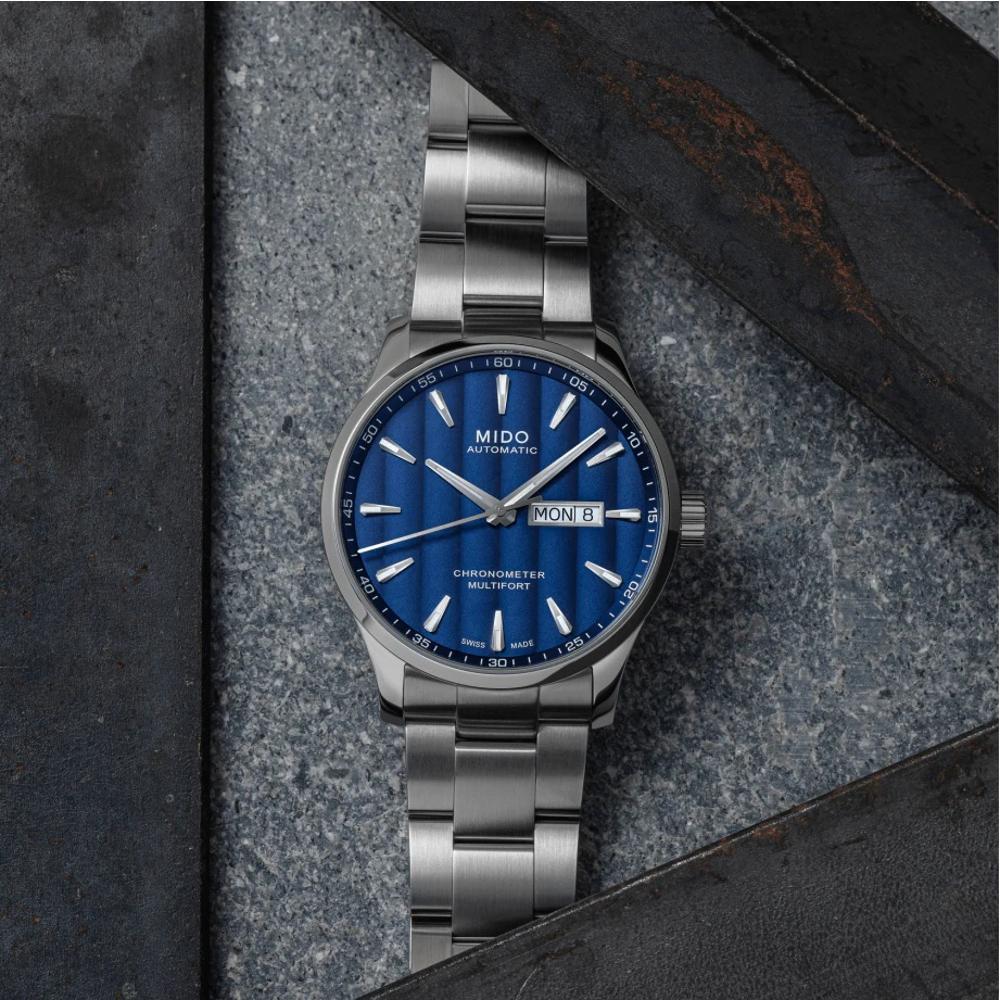 MIDO Multifort Chronometer Blue Dial Automatic 42mm Silver Stainless Steel Bracelet M038.431.11.041.00