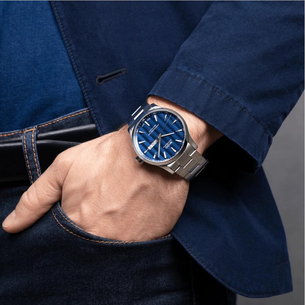 MIDO Multifort Chronometer Blue Dial Automatic 42mm Silver Stainless Steel Bracelet M038.431.11.041.00