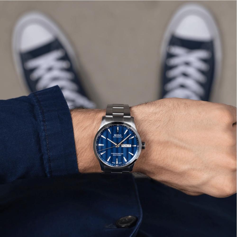 MIDO Multifort Chronometer Blue Dial Automatic 42mm Silver Stainless Steel Bracelet M038.431.11.041.00 - 6