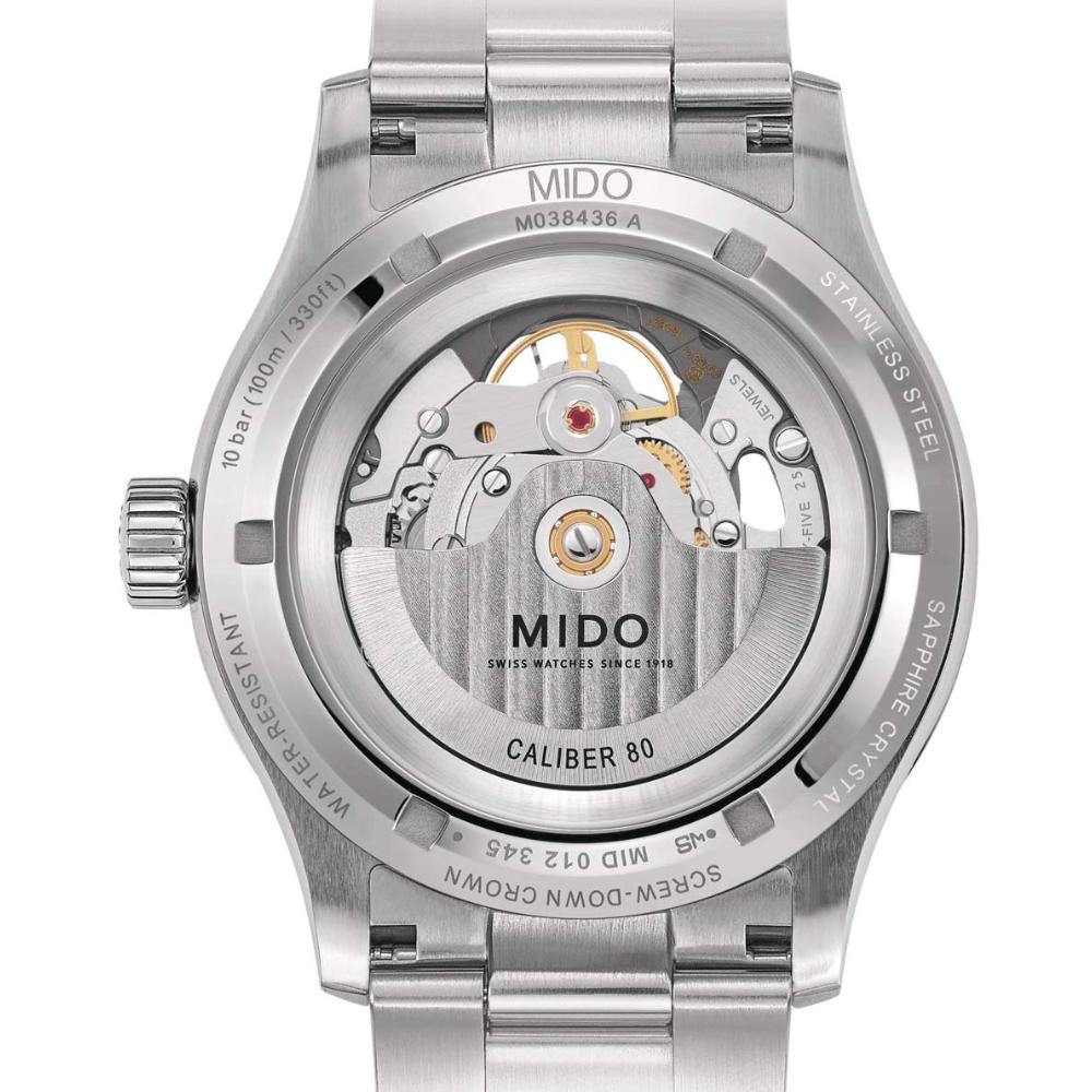 MIDO Multifort Skeleton Vertigo Grey Dial 42mm Silver Stainless Steel Bracelet M038.436.11.061.00