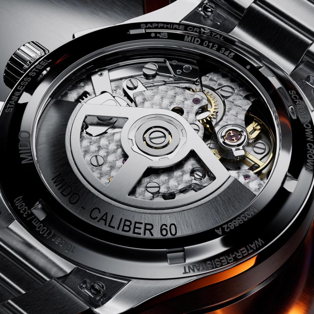 MIDO Multifort Skeleton Chronograph Anthracite Dial 43mm Silver Stainless Steel Bracelet M038.662.11.060.00 - 8
