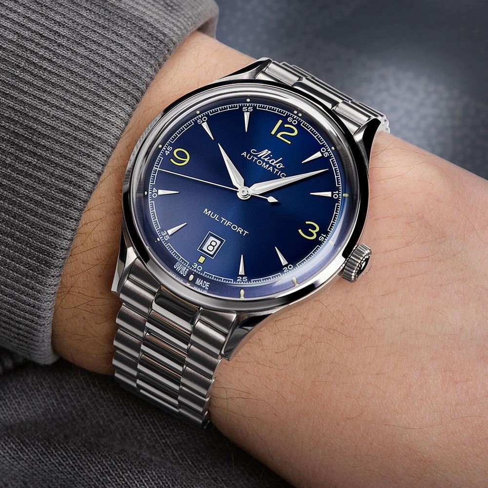 MIDO Multifort Patrimony Powerwind Blue Dial 40mm Silver Stainless Steel Bracelet M040.407.11.041.00