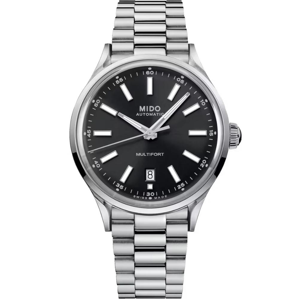 MIDO Multifort Patrimony Powerwind Black Dial 40mm Silver Stainless Steel Bracelet M040.407.11.061.00