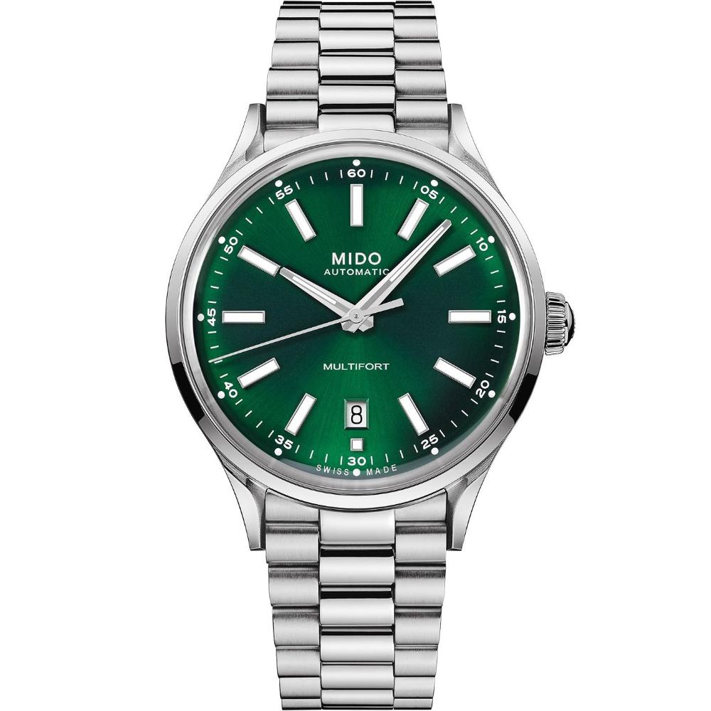 MIDO Multifort Patrimony Powerwind Green Dial 40mm Silver Stainless Steel Bracelet M040.407.11.091.00