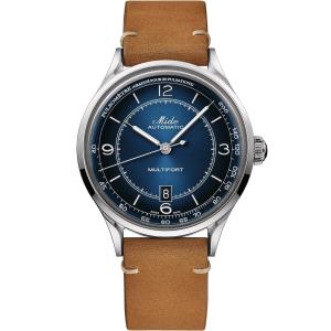 MIDO Multifort Patrimony Blue Dial 40mm Silver Stainless Steel Brown Leather Strap M040.407.16.040.00 - 43589