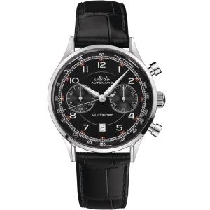 MIDO Multifort Patrimony Chronograph 42mm Silver Stainless Steel Black Leather Strap M040.427.16.052.00 - 21520