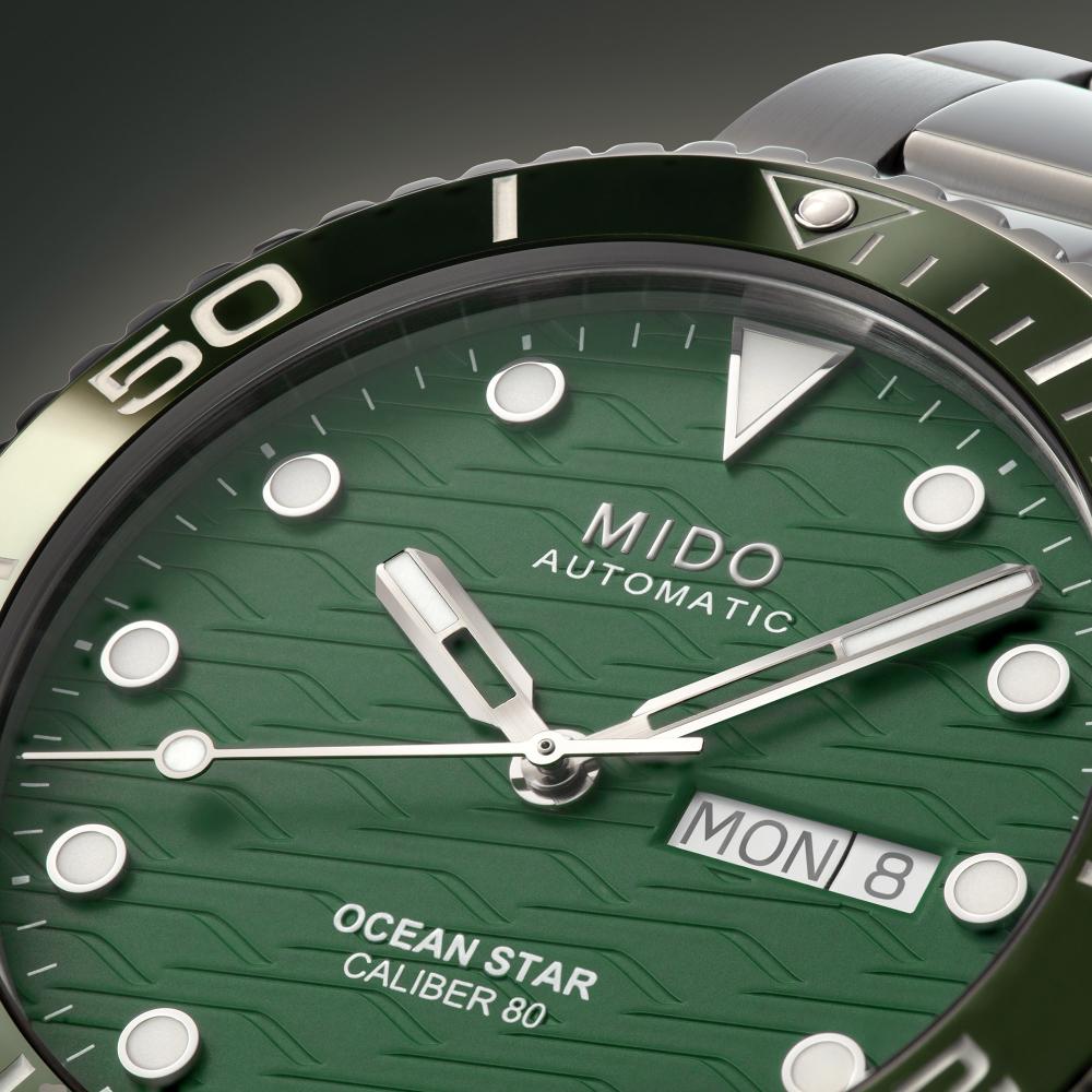 MIDO Ocean Star 200 Green Dial Ceramic Automatic 42.5mm Silver Stainless Steel Bracelet M042.430.11.091.00 - 6