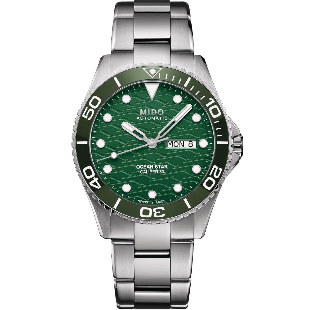 MIDO Ocean Star 200 Green Dial Ceramic Automatic 42.5mm Silver Stainless Steel Bracelet M042.430.11.091.00
