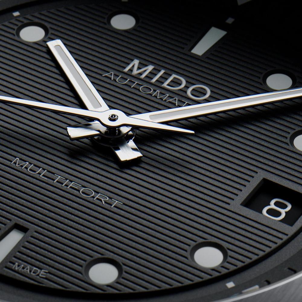 MIDO Multifort Multifort 8 Two Crowns Black Dial 38.4 x 40mm Silver Stainless Steel Bracelet M047.507.11.051.00 - 6