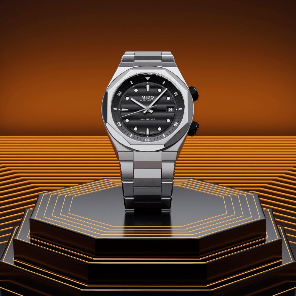 MIDO Multifort Multifort 8 Two Crowns Black Dial 38.4 x 40mm Silver Stainless Steel Bracelet M047.507.11.051.00 - 9