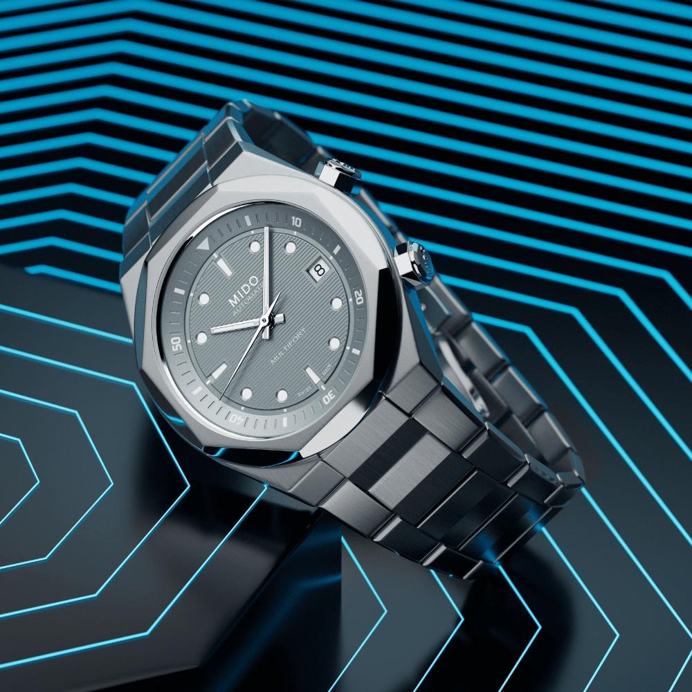 MIDO Multifort Multifort 8 Two Crowns Grey Dial 38.4 x 40mm Silver Stainless Steel Bracelet M047.507.11.081.00 - 7