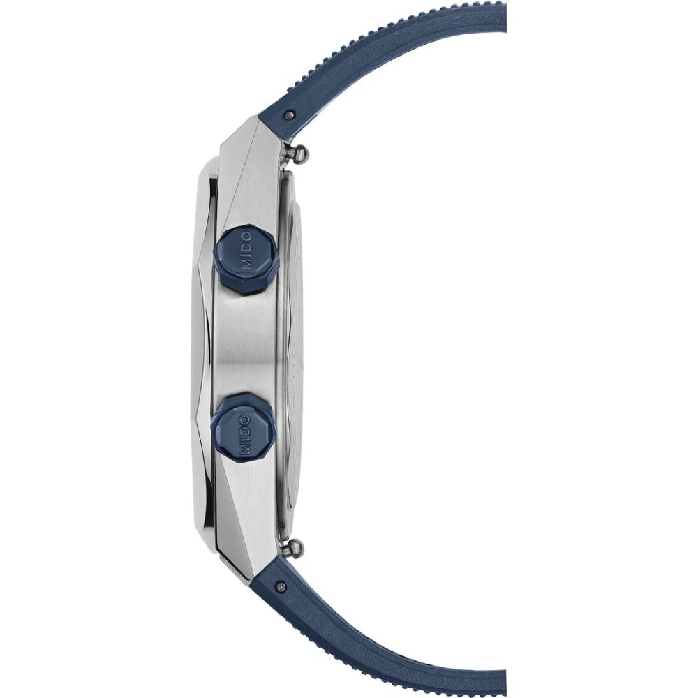 MIDO Multifort Multifort 8 Two Crowns Blue Dial 38.4 x 40mm Silver Stainless Steel Blue Rubber Strap M047.507.17.041.00