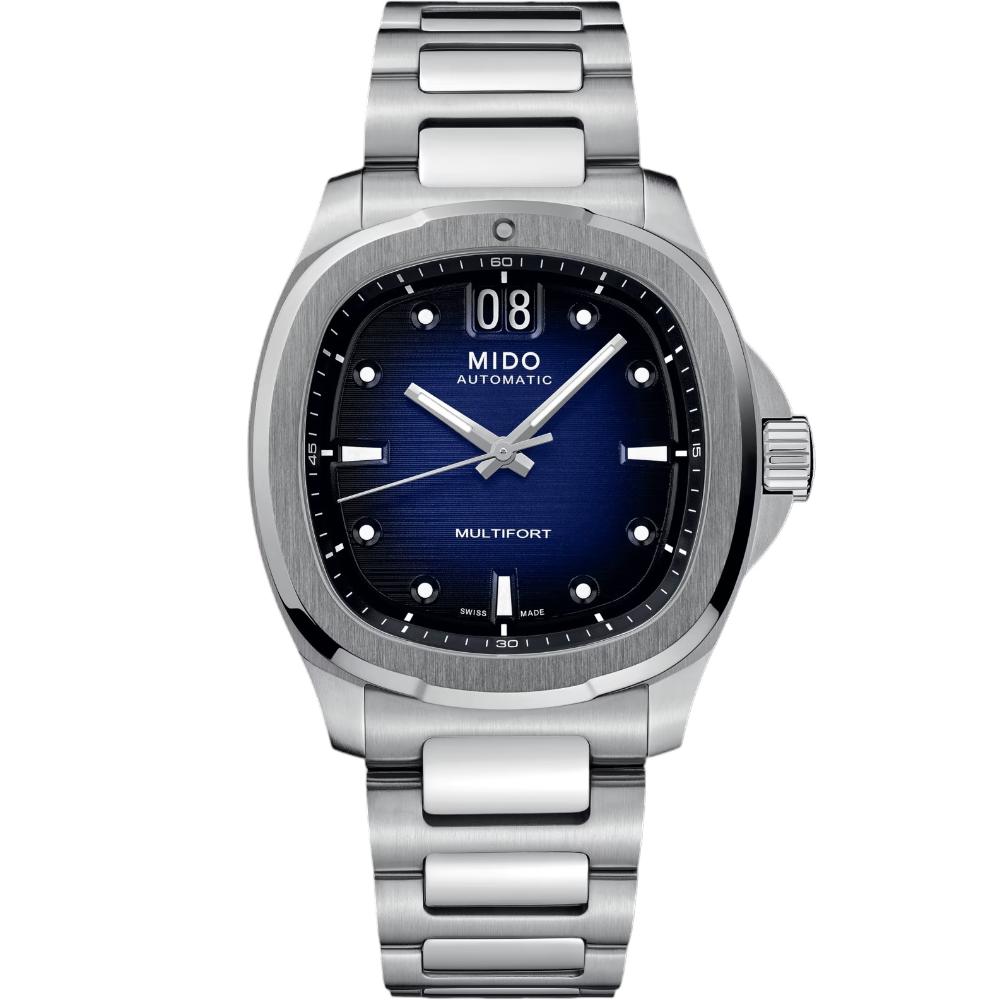 MIDO Multifort TV Big Date Blue Dial Automatic 40.00 x 39.20mm Silver Stainless Steel Bracelet M049.526.11.041.00