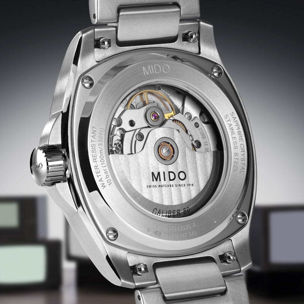 MIDO Multifort TV Big Date Green Dial Automatic 40.00 x 39.20mm Silver Stainless Steel Bracelet M049.526.11.091.00