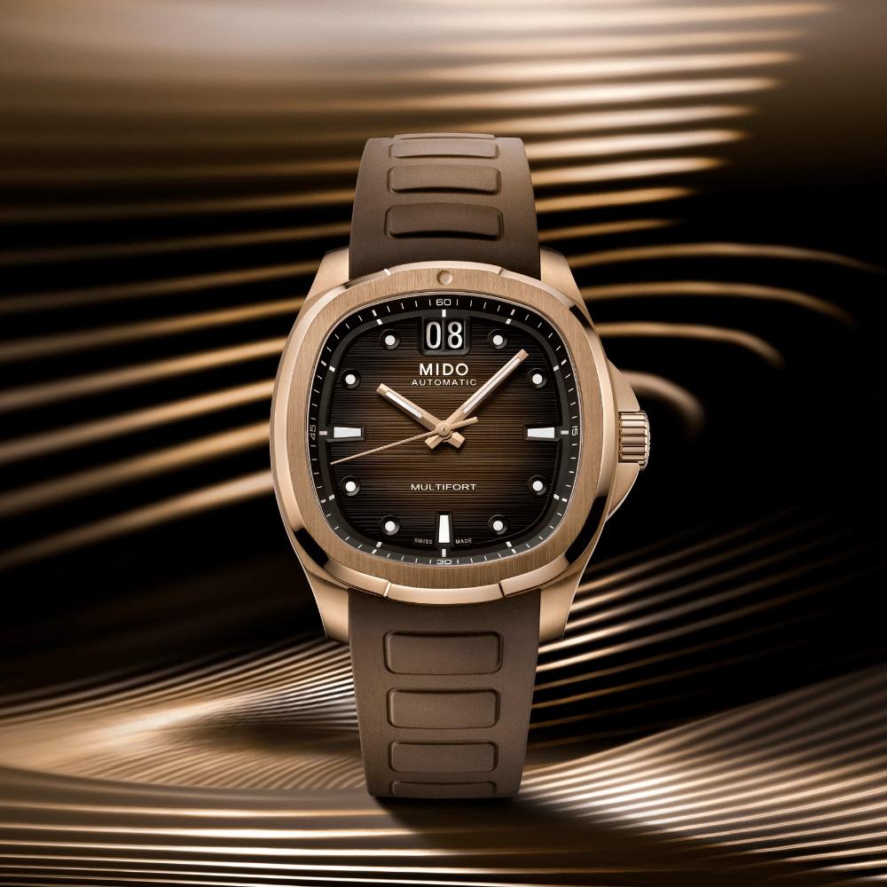 MIDO Multifort TV Big Date Brown Dial Automatic 40.00 x 39.20mm Rose Gold Stainless Steel Brown Rubber Strap M049.526.37.291.00 - 6