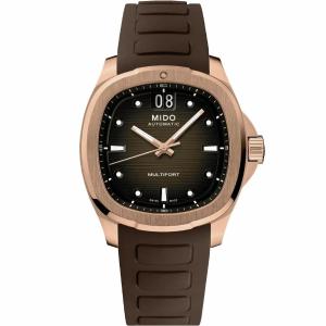 MIDO Multifort TV Big Date Brown Dial Automatic 40.00 x 39.20mm Rose Gold Stainless Steel Brown Rubber Strap M049.526.37.291.00 - 59845