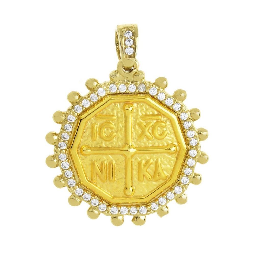 CHRISTIAN CHARMS Amulet SENZIO Collection Yellow Gold K14 with Zircon Stones M163Y.K14