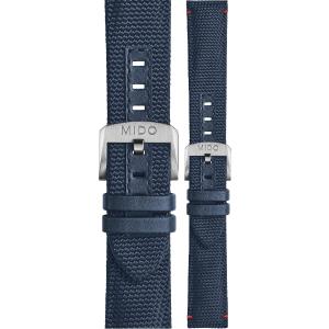 MIDO Official 22-20mm Official Blue Fabric & Leather Strap M604018063 - 40151