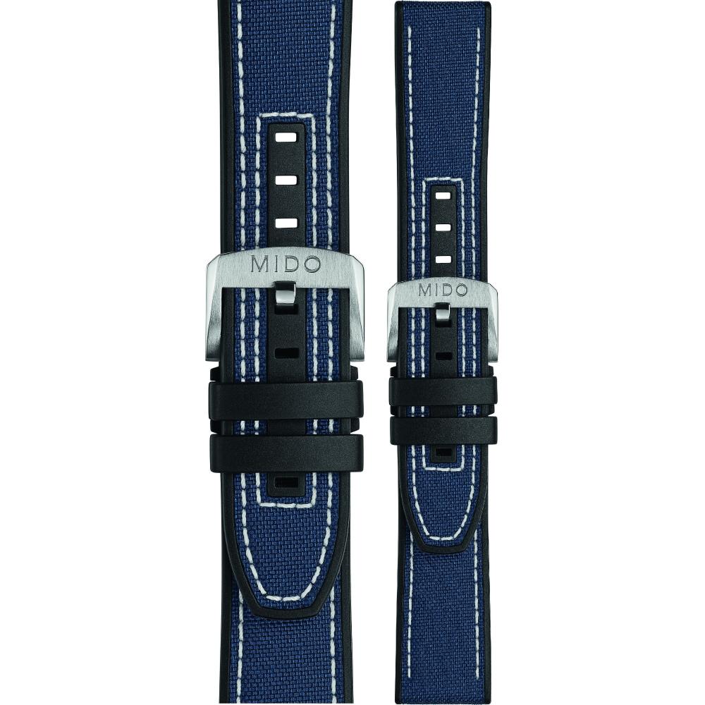 MIDO Official 22-20mm Official Blue Fabric & Rubber Strap M604018442