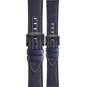 MIDO Official 22-20mm Official Blue Fabric & Leather Strap Black Hardware M604019601 - 60720