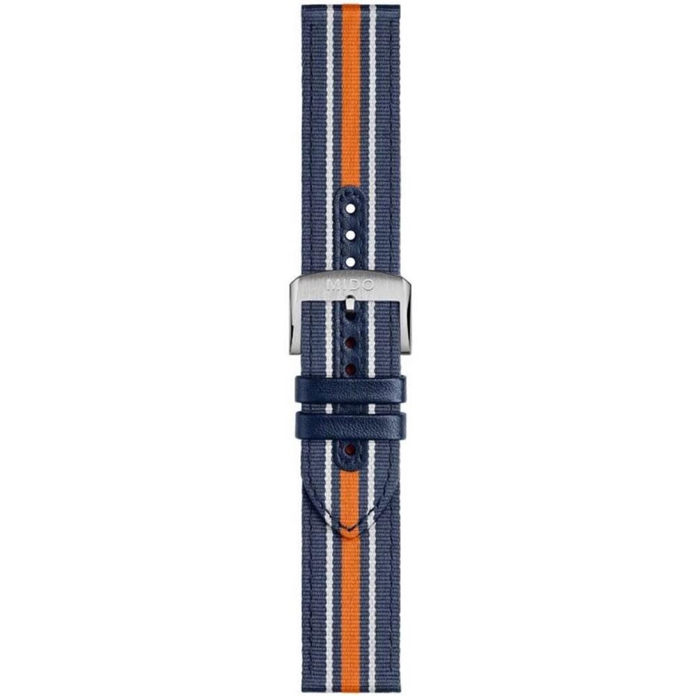 MIDO Official 22mm Official Blue & Orange Fabric Strap M803018415