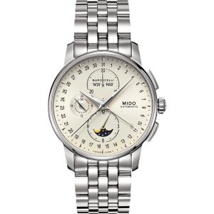 MIDO Baroncelli Tradition Chrono Moon Face Automatic 42mm Silver Stainless Steel Bracelet M8607.4.M1.12 - 10621
