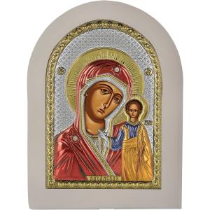 ΑΣΗΜΕΝΙΑ ΕΙΚΟΝΑ Παναγία Καζάν (20cm x 26cm) MA-E1106-WH-AXC - 24398