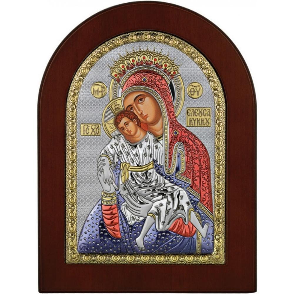 SILVER ICON Virgin Mary Kykkou (4.5cm x 6.5cm) MA-E1121OX-C