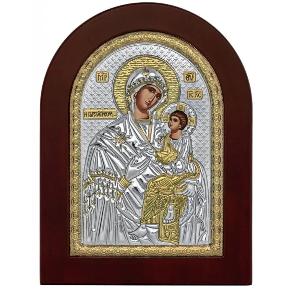 SILVER ICON Virgin Mary Gorgoipikoos (15cm x 21cm) MA-E1135BX