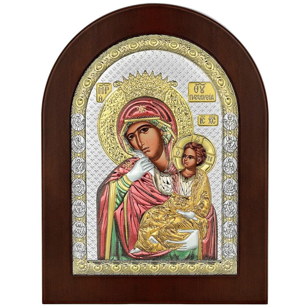 SILVER ICON Virgin Mary of Delight & Consolation (15cm x 21cm) MA-E1152BX-C