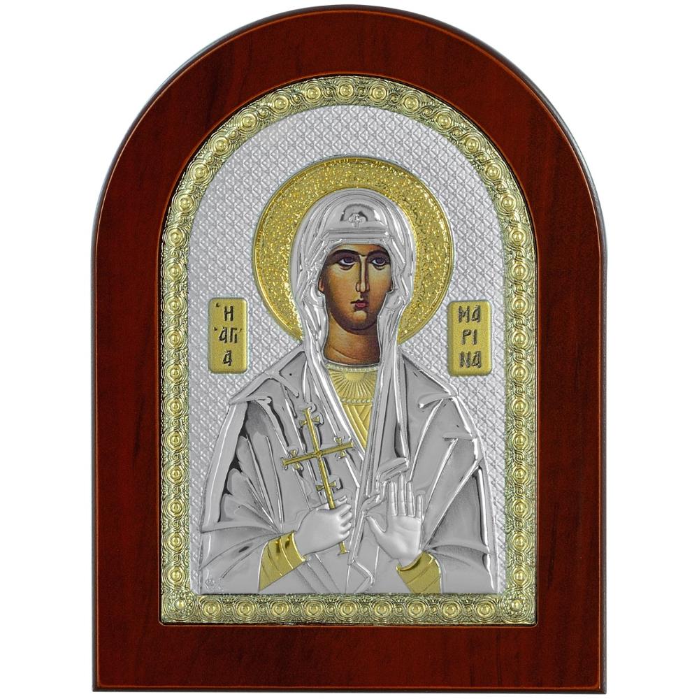 ΑΣΗΜΕΝΙΑ ΕΙΚΟΝΑ Η Αγία Μαρίνα (15cm x 21cm) MA-E1155BX