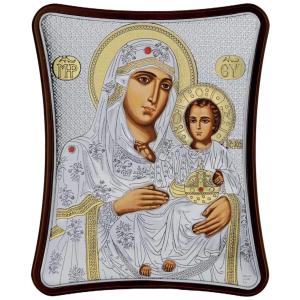 SILVER ICON Virgin Mary of Ierusalem (15cm x 20cm) MA/E1402/1X - 27022