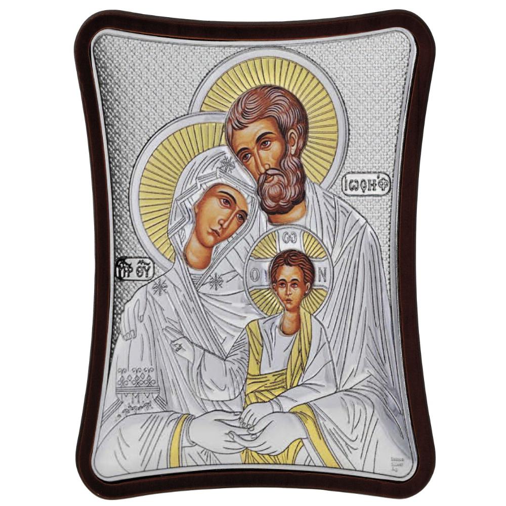 SILVER ICON The Holy Family (15cm x 20cm) MA-E1405-1X