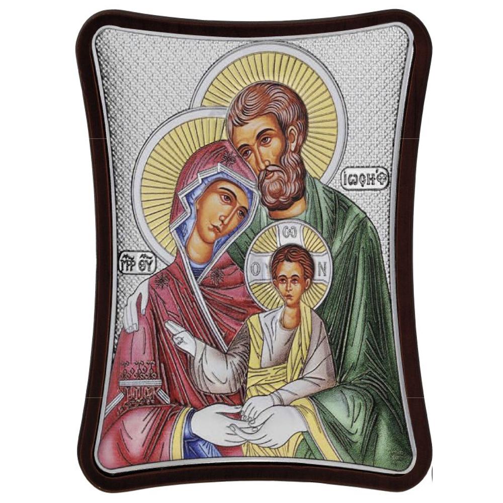 SILVER ICON The Holy Family (15cm x 20cm) MA-E1405-1XC