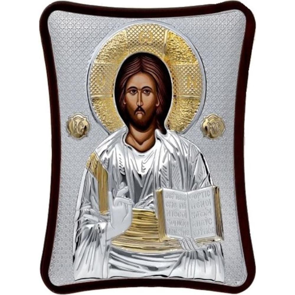 SILVER ICON Christ (8.5cm x 10cm) 8.5cm x 10cm) MA-E1407-3X