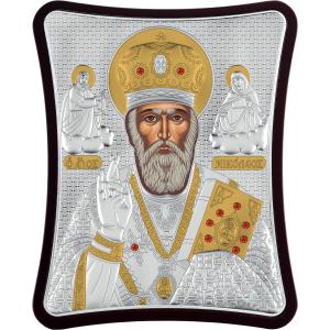 SILVER ICON Saint Nicholas (15cm x 20cm) MA-E1408-1X - 29839