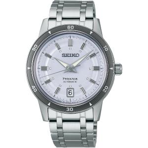 SEIKO Presage Style 60's Automatic Silvery Violet Dial 39.5mm Silver Stainless Steel Bracelet SRPL73J1 - 60400