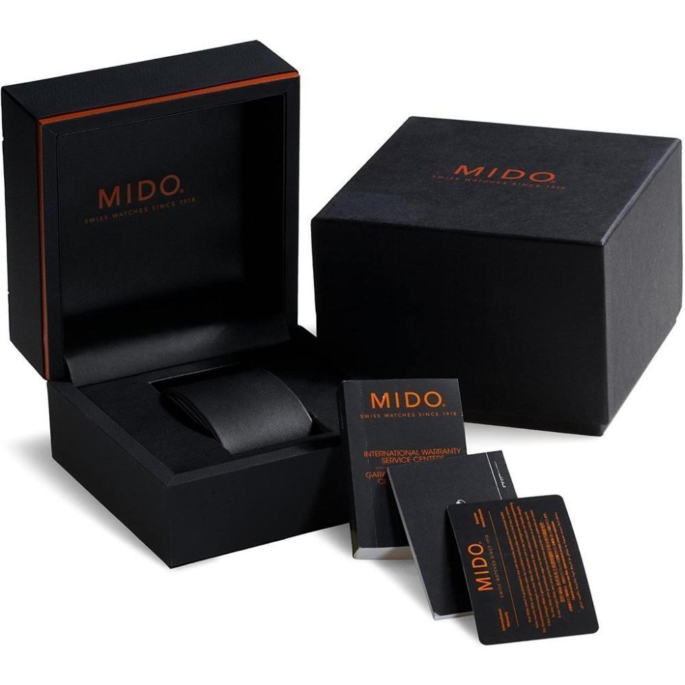MIDO Belluna Sunray Automatic 42.5mm Silver Stainless Steel Black Leather Strap M024.630.16.051.00 - 4
