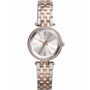MICHAEL KORS Petite Darci Crystals 26mm Two Tone Rose Gold & Silver Stainless Steel Bracelet MK3298 - 9258