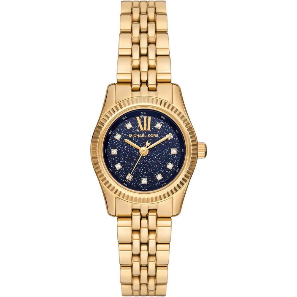 MICHAEL KORS Lexington Mini Blue Dial 26mm Gold Stainless Steel Bracelet MK4802